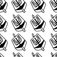 Watercolor menorah with compostable materials on seamless tile background concept as A seamless pattern of watercolor tiles featuring menorahs made from compostable materials blend Squre vector