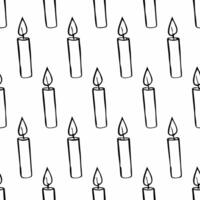 Watercolor seamless tiles with Hanukkah candles made from soy wax concept as A seamless pattern of watercolor tiles featuring Hanukkah candles made from soy wax promoting sustainab Squre vector