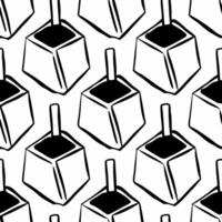 Watercolor tiles with Hanukkah dreidels made from upcycled fabrics concept as A seamless pattern of watercolor tiles featuring Hanukkah dreidels crafted from upcycled fabrics refle Squre vector