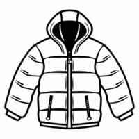 Winter coat icon with hood isolated on white background concept as A winter coat with a hood vectorized and isolated on a white background The clean and simple design is ideal for Squre vector