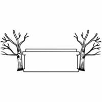 Winter tree branches and snowy owl podium with copy space concept as A podium featuring a snowy owl perched on one side and winter tree branches on the other leaving clear copy spa Squre vector