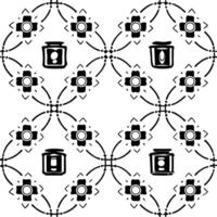 Watercolor Tiles with Rangoli Patterns concept as Seamless watercolor tile background featuring soft Rangoli patterns intertwined with zero waste symbols like reusable containers a Squre vector