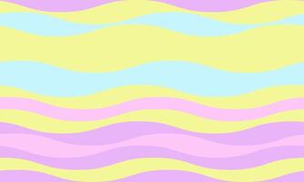 Pastel wave pattern. A cheerful, seamless design featuring soft, flowing lines in pink, yellow, and blue. Ideal for backgrounds, textiles, packaging, and kids projects. vector