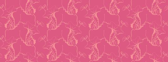 Abstract floral seamless pattern in pink tones. Elegant, minimalist design ideal for fashion, textile, and website backgrounds. vector