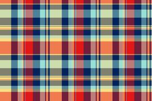 Vibrant, seamless plaid pattern in warm and cool tones. Perfect for textile designs, website backgrounds, or fashion illustrations. vector