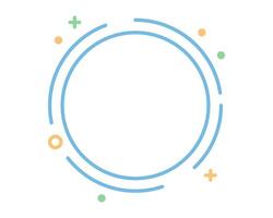 Modern minimalist design featuring a light blue circular frame with pastel accents. Perfect for websites, social media, presentations, and branding. vector