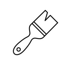 Simple yet stylish line art illustration of a paintbrush. Perfect for website icons, app designs, DIY projects, and home improvement guides. vector