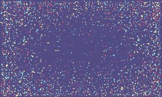 Vibrant confetti bursts across a deep purple backdrop, creating a festive and celebratory atmosphere. Perfect for invitations, backgrounds, or any project needing a touch of joyous energy. vector