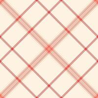 Elegant coral and cream diagonal plaid pattern. Perfect for textile design, website backgrounds, or branding. This subtle yet stylish design evokes feelings of warmth and sophistication. vector