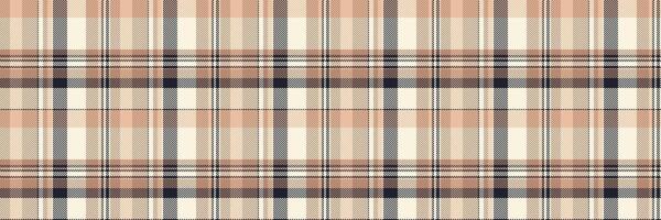 Lumberjack plaid check seamless, illustration background texture pattern. Us fabric tartan textile in orange and cornsilk colors. vector