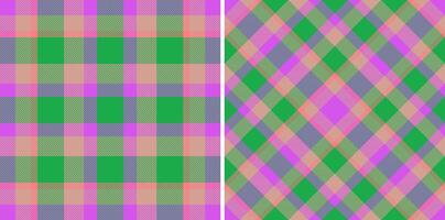 Vibrant pastel plaid patterns, perfect for textile design, fashion, and branding. Two distinct styles classic checks and dynamic diagonals offer diverse design options. vector