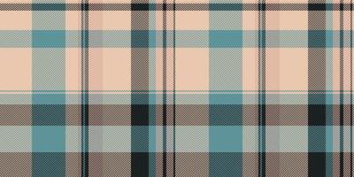 Mid fabric pattern tartan, hat seamless textile. Fall check plaid background texture in light and cyan colors. vector