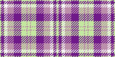 Rich pattern background plaid, diwali tartan seamless check. Dining fabric textile texture in purple and green colors. vector