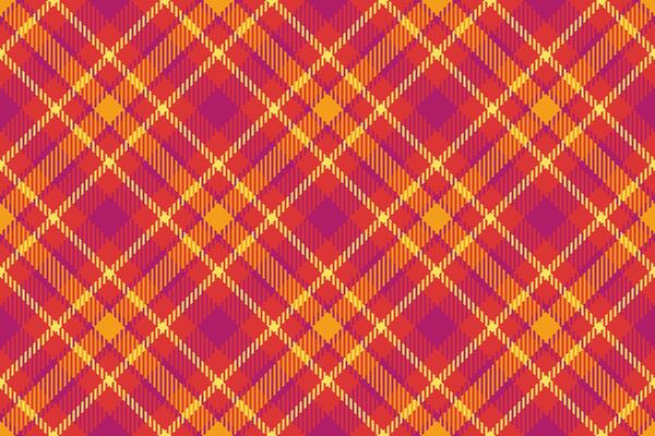 Female texture fabric pattern, domestic check seamless textile. Fur tartan background plaid in red and pink colors.