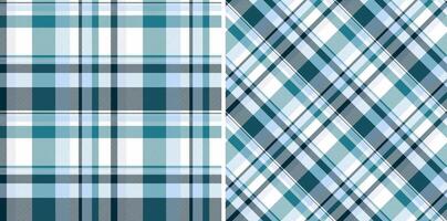 Tartan fabric of check pattern seamless with a textile plaid texture background. Set in trendy colors. Fashion trends for every season and holiday. vector