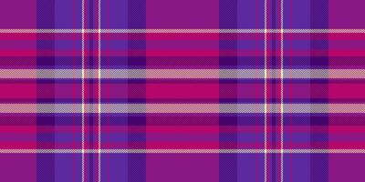 Top texture pattern, advertisement check seamless tartan. Store textile fabric plaid background in violet and pink colors. vector