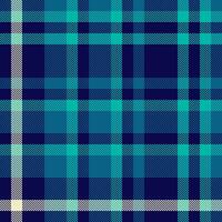 Seasonal check texture, merry textile plaid tartan. Painting pattern fabric background seamless in dark and cyan colors. vector