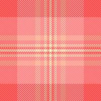 Repeating tartan pattern seamless, illustration fabric background check. Sofa textile plaid texture in red and orange colors. vector