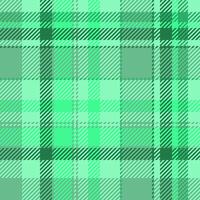 Elegant plaid texture seamless, composition pattern tartan fabric. Canadian check background textile in green color. vector