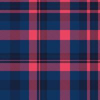 Vibrant coral and navy plaid pattern. Perfect for textile design, fashion, home decor, or website backgrounds. This seamless texture offers a modern yet classic feel, representing warmth and style. vector