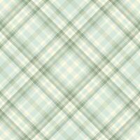 Subtle pastel plaid pattern in soft sage green and cream. Perfect for textile design, website backgrounds, or crafting projects. Evokes feelings of calm and serenity. vector