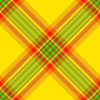 Single tartan fabric, plain background seamless pattern. Customer textile plaid texture check in bright and radioactive colors. vector