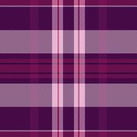 Screen textile seamless , female plaid fabric tartan. Fall pattern check background texture in dark and magenta colors. vector