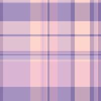 Mat pattern tartan check, tablecloth textile background texture. Sofa plaid seamless fabric in light and pastel colors. vector