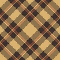 Elegant beige and brown plaid pattern. Perfect for textile design, fall fashion, autumnal branding, or rustic website backgrounds. This seamless texture evokes warmth and sophistication. vector