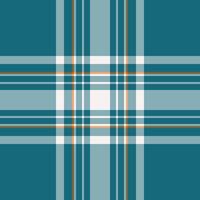 Elegant teal, white, and orange plaid pattern. Perfect for textile design, website backgrounds, or fashion illustrations. This classic check design evokes feelings of warmth and sophistication. vector
