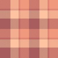 Fiber tartan fabric plaid, home pattern textile background. Rug texture check seamless in red and orange colors. vector