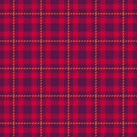 Improvement textile seamless tartan, cool check pattern texture. Canadian plaid background fabric in pink and red colors. vector