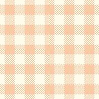 Japanese textile seamless tartan, many pattern plaid. Model fabric check background texture in ivory and orange colors. vector
