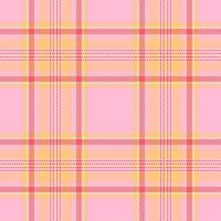 Argyle background check fabric, best plaid tartan. Duvet texture pattern seamless textile in light and orange colors. vector