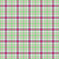 Vibrant green, pink, and white glen plaid pattern. Perfect for fashion, textile design, or website backgrounds. This cheerful, repeating texture offers a fresh, modern take on a classic design. vector