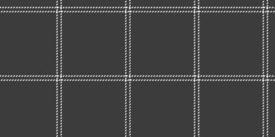 Subtle monochrome plaid pattern. Elegant, minimalist design with a grid of thin white lines on a dark gray background. vector