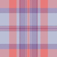 Abstract check texture textile, comfort plaid pattern tartan. Folk background seamless fabric in light and red colors. vector
