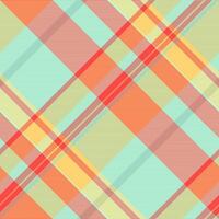 Girl fabric tartan, tailor pattern background check. Bedding texture plaid seamless textile in light and red colors. vector