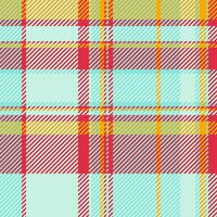 Product plaid fabric check, mockup seamless tartan pattern. Flooring background textile texture in teal and light colors. vector