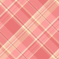 Navajo white plaid background, string textile fabric tartan. Ornate check pattern texture seamless in red and navajo white colors. vector