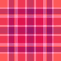 Room texture background textile, realistic tartan check plaid. Display fabric pattern seamless in red and pink colors. vector
