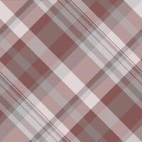 Elegant diagonal plaid pattern in muted pink, grey, and brown tones. Perfect for textile design, apparel, packaging, or website backgrounds. vector