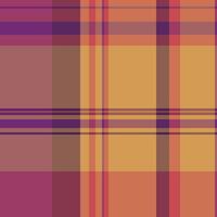 Purchase pattern background tartan, popular fabric plaid seamless. Detailed textile texture check in orange and red colors. vector