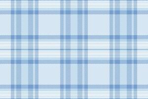 White texture seamless, kind background tartan plaid. Cotton textile check fabric pattern in light and blue colors. vector