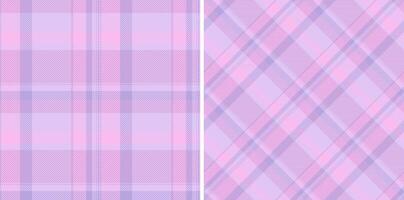 Seamless check of textile texture pattern with a plaid fabric tartan background. Set in fashionable colors. Tablecloth design ideas. vector
