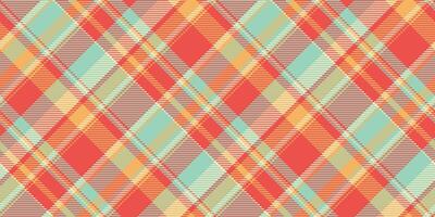 Back to school tartan check background, festival plaid textile. Antique seamless fabric pattern texture in light and red colors. vector