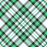 Fresh mint green and black plaid pattern. A vibrant, seamless textile design ideal for fashion, web, or print projects. vector