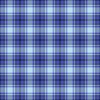 Checker check plaid texture, blanket background seamless. Stitch fabric textile pattern tartan in blue and light colors. vector
