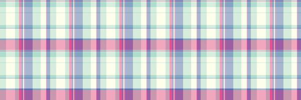 Linear texture textile, greeting card pattern tartan check. Funky fabric seamless plaid background in light and red colors. vector