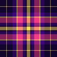 Romance check textile pattern, show fabric tartan. Day texture plaid background seamless in violet and pink colors. vector